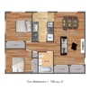 Floor plan: 2 Bedroom 1 Bath