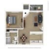 Floor plan: Alder - Renovated