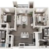 Floor plan: 2BR-A