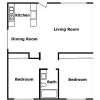 Floor plan: 2 Bedroom