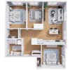 Floor plan: Three Bedroom