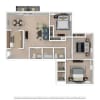 Floor plan: 3 Bed Parkgate - with W/D
