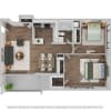 Floor plan: 2x1 Upgrade
