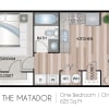 Floor plan: 1X1 B