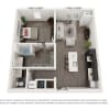 Floor plan: Albert - 1 Bedroom 853