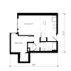 Floor plan: 1 Bedroom - A40