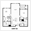 Floor plan: 2 Bed/2 Bath-2E