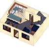 Floor plan: 4 Bedroom Townhome