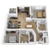 Floor plan: B2G-E