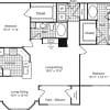 Floor plan: 2 Bedroom B