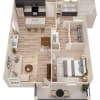 Floor plan: 1 x 1 Parker A5vr