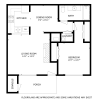 Floor plan: 1 Bed 1 Bath
