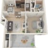 Floor plan: 1 Bedroom 1 Bath