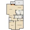 Floor plan: 2 Bed 1 Bath