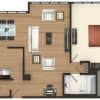 Floor plan: A4: 1 BR/1BA 841 SF