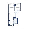 Floor plan: 1 Bed 1 Bath R