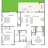 Floor plan: Makai 2/1 1168sf