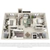 Floor plan: 2x2 Renovated Spruce