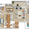 Floor plan: 2 Bedroom 2 Bathroom