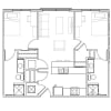 Floor plan: 2 Bed 2 bath B