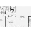 Floor plan: 2 Bedroom / 2 Bath