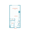 Floor plan: A1 | Studio | 1 Bath