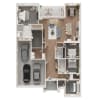 Floor plan: 4 BED, 3 BATH - 2262 SF