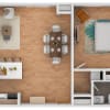 Floor plan: Renovated One Bedroom