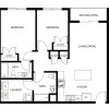 Floor plan: 2 bedroom 2 bath
