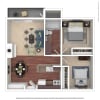 Floor plan: 2BR/1BA