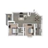 Floor plan: 2 Bed 1 Bath