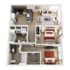 Floor plan: 2x2 O