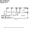 Floor plan: 1200 sqft Two Bed Two Bath