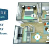 Floor plan: The Bronte (2x1)