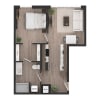 Floor plan: 1BD1p