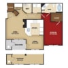 Floor plan: One Bedroom C