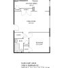 Floor plan: 1 Bedroom, 1 Bath