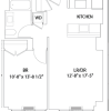 Floor plan: 1 Bedroom A