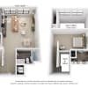 Floor plan: Studio w/ Loft | 675 sqft