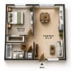 Floor plan: 1 Bedroom 1 Bathroom