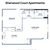 Floor plan: One Bedroom 1 Bath