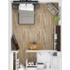 Floor plan: Studio 1 Bathroom