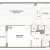 Floor plan: 1x1 Balcony