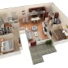 Floor plan: 2 BR Grand Courtyard