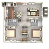Floor plan: 2/2.00