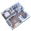 Floor plan: 1 Bedroom 1 Bath 565 sqft