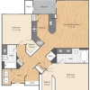 Floor plan: 2 Bed/2 Bath-B4