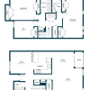 Floor plan: Two Bedroom Townhome