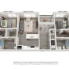 Floor plan: B4 - 2 Bed, 2 Bath