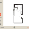Floor plan: Studio - 264 sqft